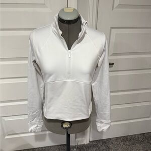 All in motion White Quarter-Zip Top